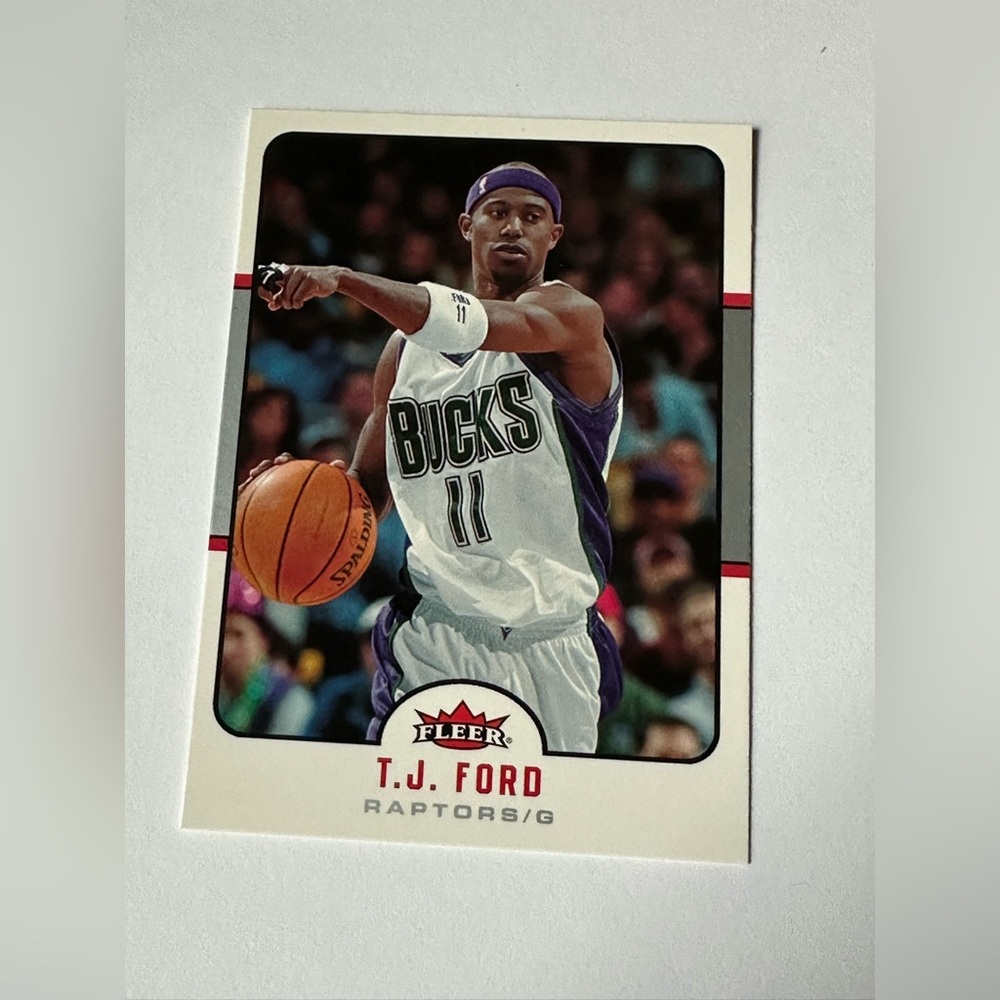 Fleer T.J. Ford Basketball Trading Card - White & Purple